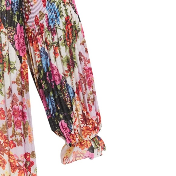 Anthropologie Shara Floral Pleated Midi Dress Size XS - Picture 15 of 15